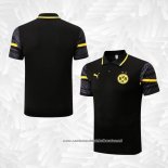 Camisola Polo del Dortmund 2022-2023 Preto y Amarelo