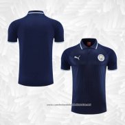 Camisola Polo del Manchester City 2022-2023 Azul Marino