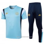 Fato de Treino Manchester City 2023-2024 Manga Curta Azul