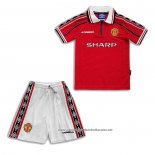 Retro 1º Camisola Manchester United 1998-1999 Crianca